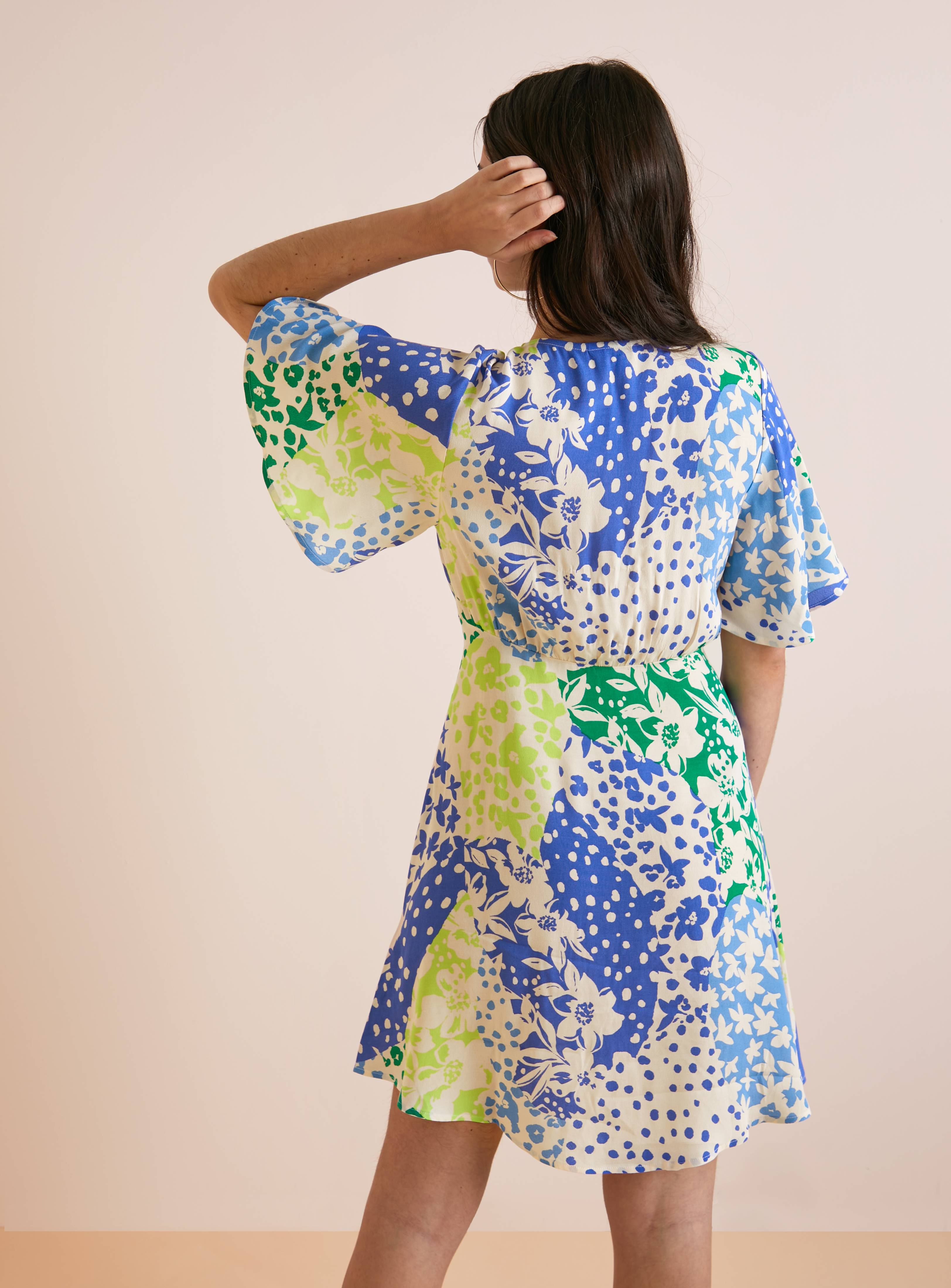 Everbelle Patchwork Floral Mini Dress 6 - Image 4